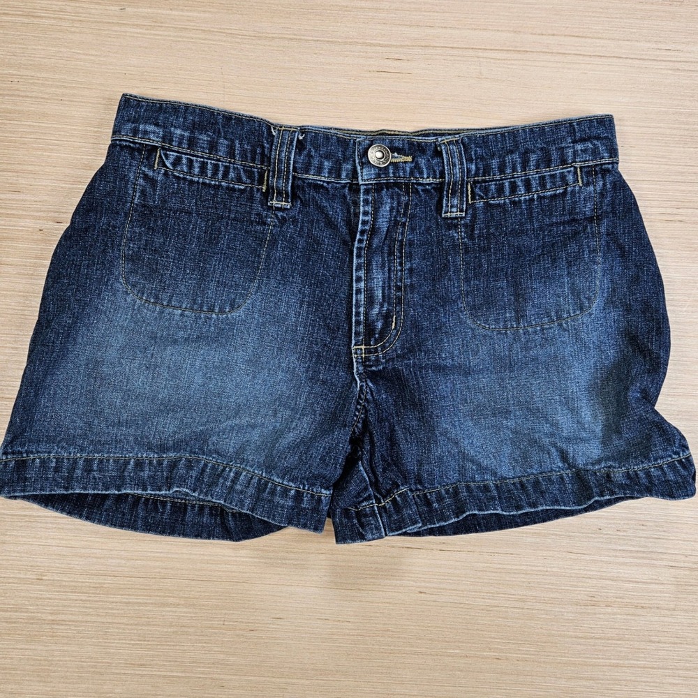 Xhilaration Denim Jean Shorts Women 9 Dark Wash Low‎ Rise Stretch Summer Casual